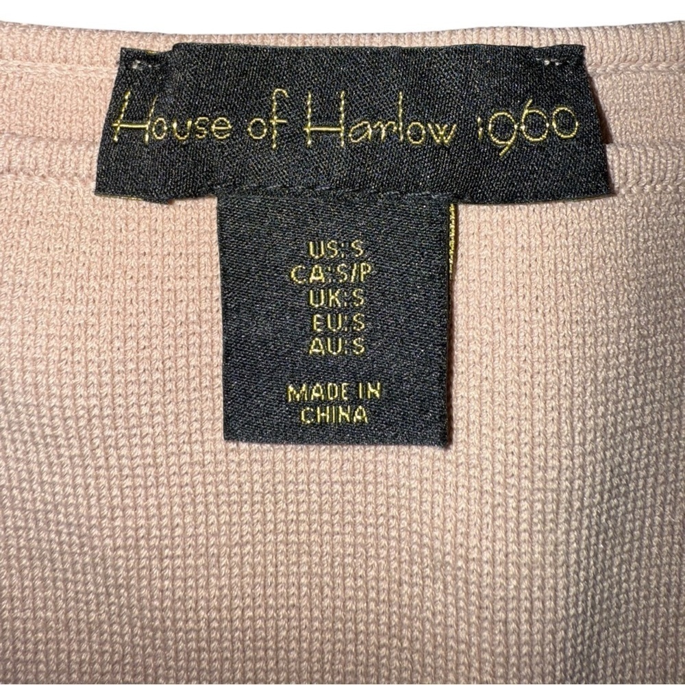 House of Harlow 1960 Knit Tank Top Neutral Minimalist Stretch Square Neck Size S - Picture 6 of 9